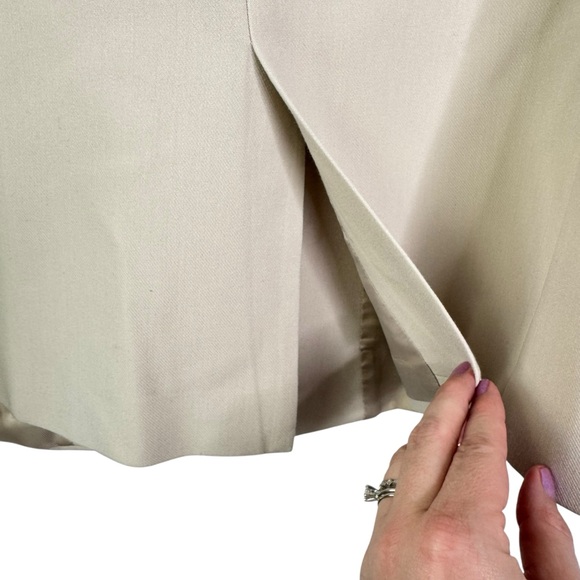 ZARA BEIGE STONE STRAIGHT TAILORED BLAZER WITH POCKETS BLOGGER FAVORITE LARGE L - Picture 12 of 15